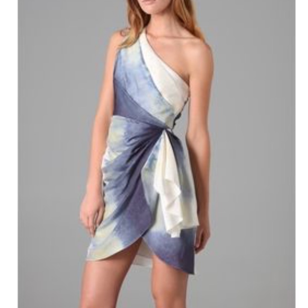 Alice + Olivia Bree Silk One-Shouldered Tie-Dyed Dress, Women’s 2